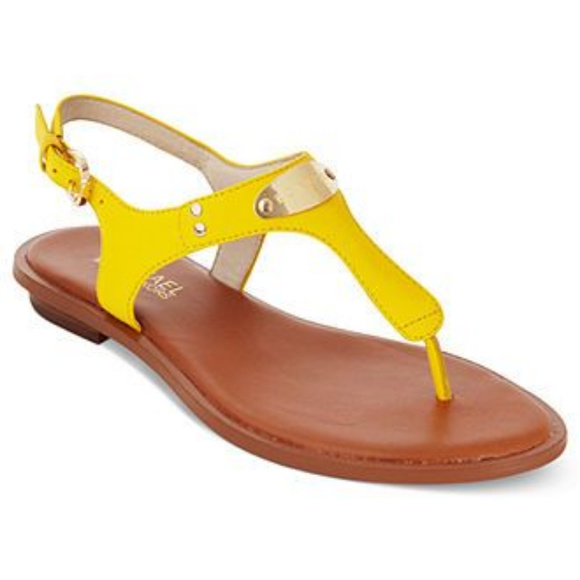 Michael Kors Shoes - MICHAEL KORS Leather Thong Flat Sandals